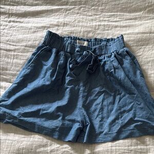 Space 46 Boutique High Waist Blue Shorts